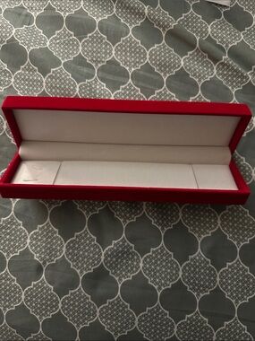 Red Jewelry Presentation Box - Classic Bracelet/Necklace Case